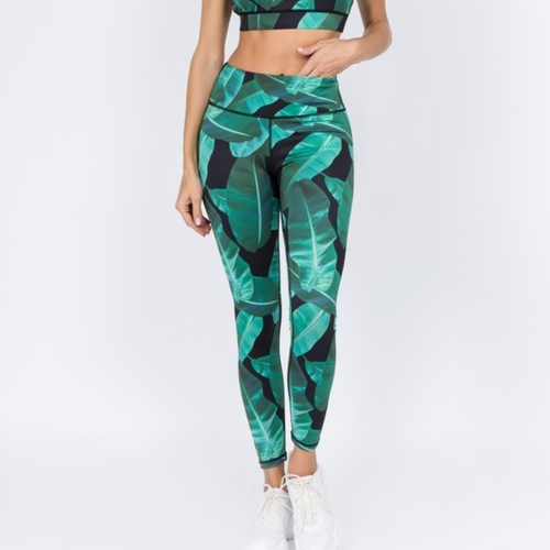 Vacay Palm Print Leggings